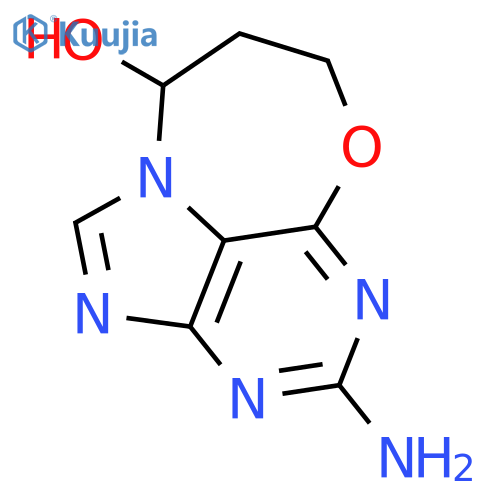 7H-[1,4]Oxazepino[4,3,2-gh]purin-7-ol, 2-amino-8,9-dihydro- structure