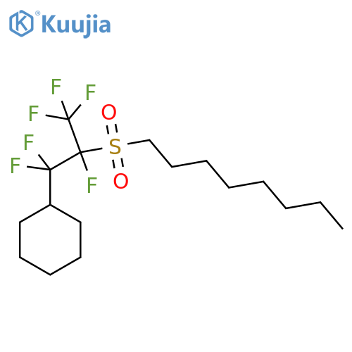 Cyclohexane, [1,1,2,3,3,3-hexafluoro-2-(octylsulfonyl)propyl]- structure