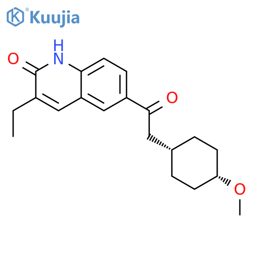 2(1H)-Quinolinone, 3-ethyl-6-[(cis-4-methoxycyclohexyl)acetyl]- structure