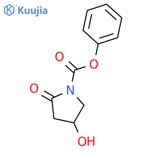 1-PYRROLIDINECARBOXYLIC ACID, 4-HYDROXY-2-OXO-, PHENYL ESTER structure