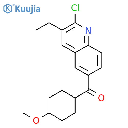 Methanone, (2-chloro-3-ethyl-6-quinolinyl)(4-methoxycyclohexyl)- structure