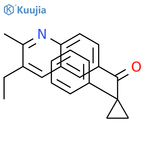 Methanone, (3-ethyl-2-methyl-6-quinolinyl)(1-phenylcyclopropyl)- structure