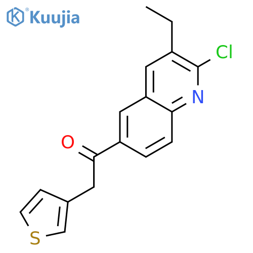 ETHANONE, 1-(2-CHLORO-3-ETHYL-6-QUINOLINYL)-2-(3-THIENYL)- structure
