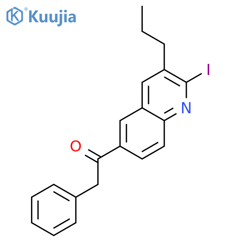 Ethanone, 1-(2-iodo-3-propyl-6-quinolinyl)-2-phenyl- structure