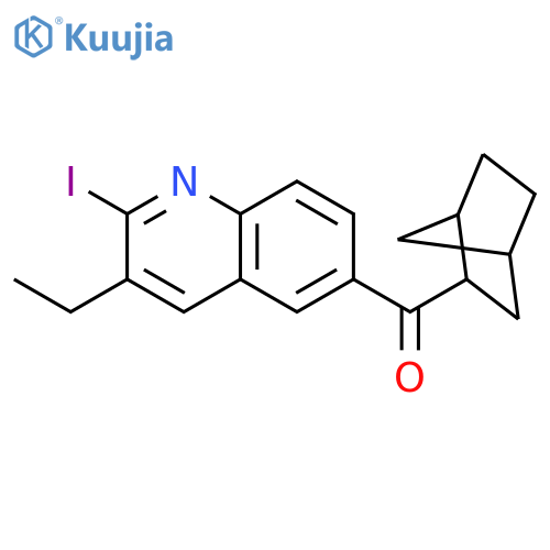 Methanone, bicyclo[2.2.1]hept-2-yl(3-ethyl-2-iodo-6-quinolinyl)- structure