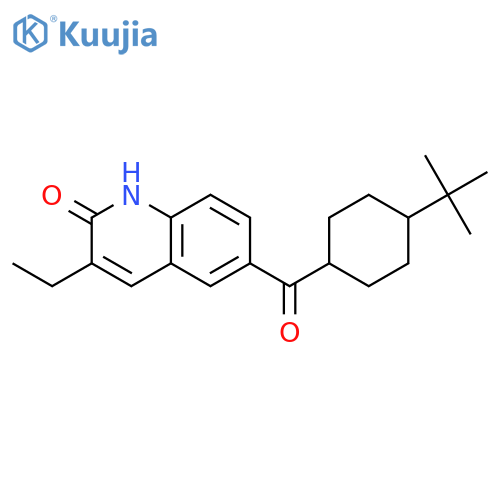 2(1H)-Quinolinone, 6-[[4-(1,1-dimethylethyl)cyclohexyl]carbonyl]-3-ethyl- structure
