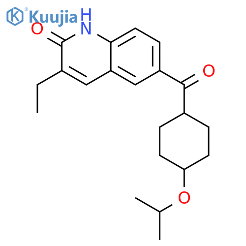 2(1H)-QUINOLINONE, 3-ETHYL-6-[[4-(1-METHYLETHOXY)CYCLOHEXYL]CARBONYL]- structure