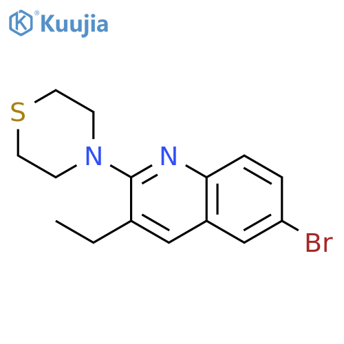 Quinoline, 6-bromo-3-ethyl-2-(4-thiomorpholinyl)- structure