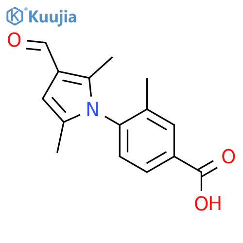 4-(3-Formyl-2,5-dimethyl-pyrrol-1-yl)-3-methyl-benzoicacid structure