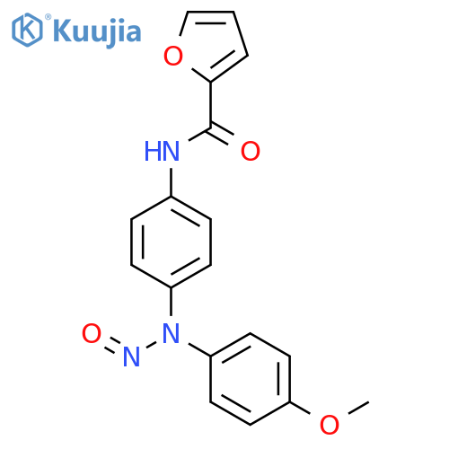 2-FURANCARBOXAMIDE, N-[4-[(4-METHOXYPHENYL)NITROSOAMINO]PHENYL]- structure