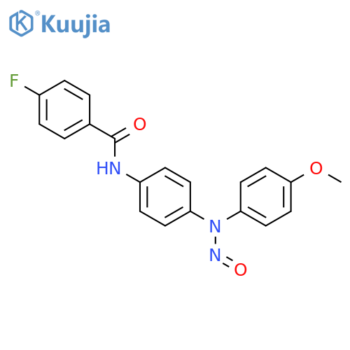 Benzamide, 4-fluoro-N-[4-[(4-methoxyphenyl)nitrosoamino]phenyl]- structure