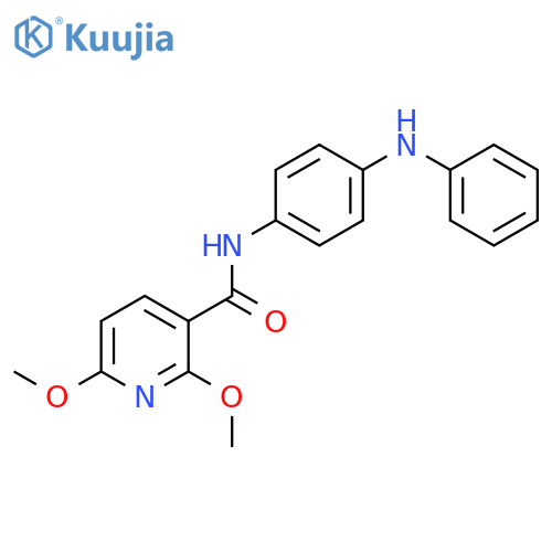 3-Pyridinecarboxamide, 2,6-dimethoxy-N-[4-(phenylamino)phenyl]- structure