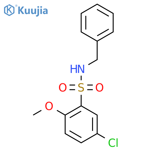 N-benzyl-5-chloro-2-methoxybenzene-1-sulfonamide structure