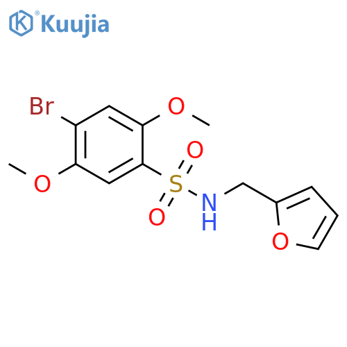 4-bromo-N-(furan-2-yl)methyl-2,5-dimethoxybenzene-1-sulfonamide structure