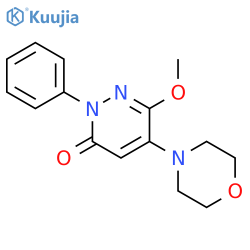 3(2H)-Pyridazinone, 6-methoxy-5-(4-morpholinyl)-2-phenyl- structure