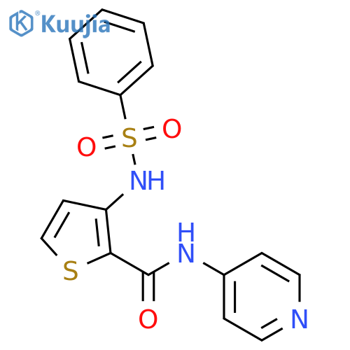 2-Thiophenecarboxamide, 3-[(phenylsulfonyl)amino]-N-4-pyridinyl- structure
