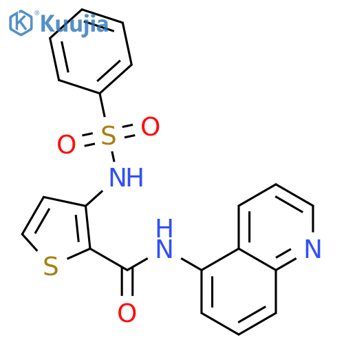 2-THIOPHENECARBOXAMIDE, 3-[(PHENYLSULFONYL)AMINO]-N-5-QUINOLINYL- structure
