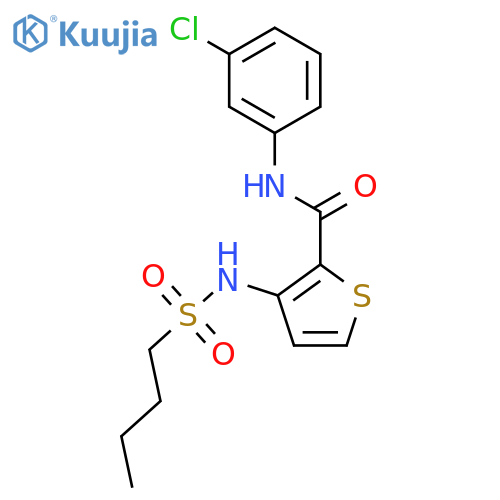 2-THIOPHENECARBOXAMIDE, 3-[(BUTYLSULFONYL)AMINO]-N-(3-CHLOROPHENYL)- structure