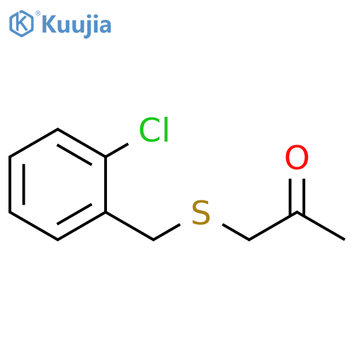 2-Propanone, 1-[[(2-chlorophenyl)methyl]thio]- structure