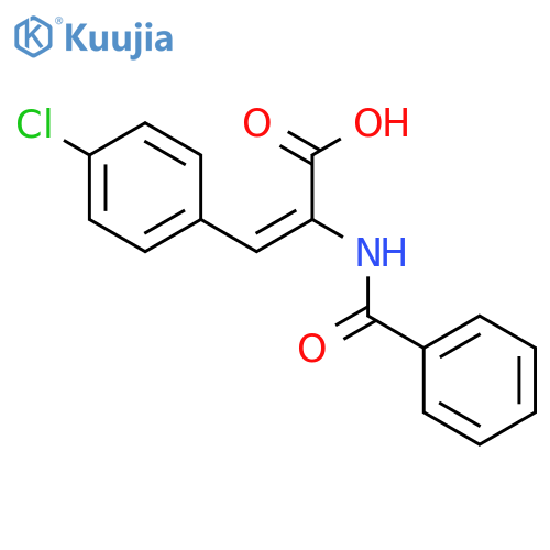 (Z)-2-Benzamido-3-(4-chlorophenyl)acrylic acid structure