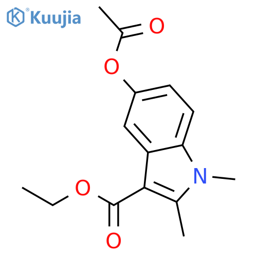 ethyl 5-(acetyloxy)-1,2-dimethyl-1H-indole-3-carboxylate structure
