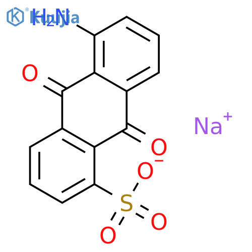 Sodium 5-amino-9,10-dioxo-9,10-dihydroanthracene-1-sulfonate structure