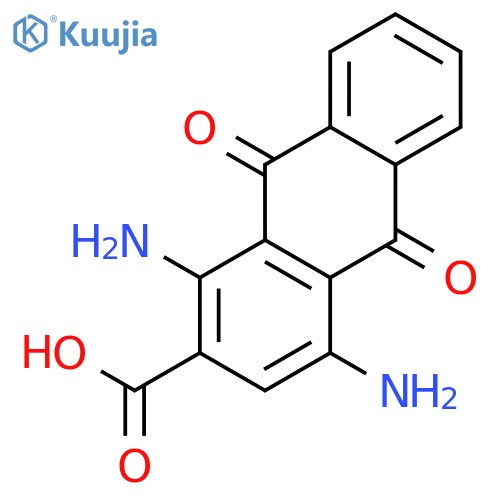 2-Anthracenecarboxylic acid, 1,4-diamino-9,10-dihydro-9,10-dioxo- structure