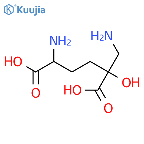 5-Amino-2-(aminomethyl)-2-hydroxyhexanedioic acid structure