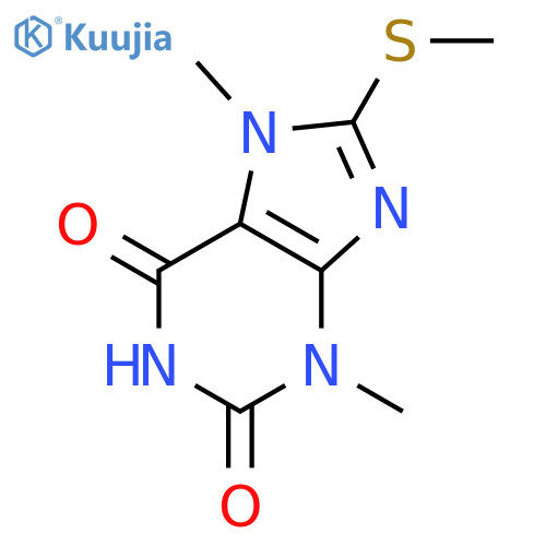 1H-Purine-2,6-dione,3,7-dihydro-3,7-dimethyl-8-(methylthio)- structure