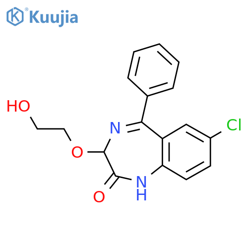 7-Chloro-1,3-dihydro-3-(2-hydroxyethoxy)-5-phenyl-2H-1,4-benzodiazepin-2-one structure