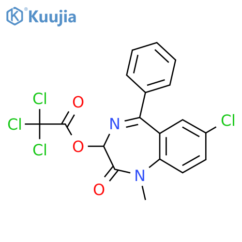 7-Chloro-1,3-dihydro-3-hydroxy-1-methyl-5-phenyl-2H-1,4-benzodiazepin-2-one trichloroacetate structure