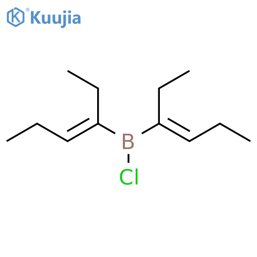 Bis(cis-3-hexen-3-yl)chloroborane structure