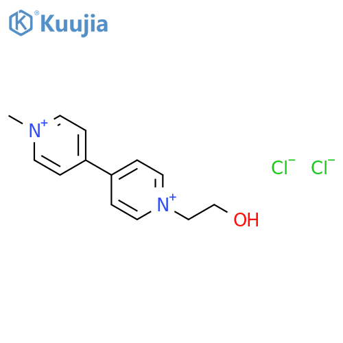 4,4'-BIPYRIDINIUM, 1-(2-HYDROXYETHYL)-1'-METHYL-, DICHLORIDE structure