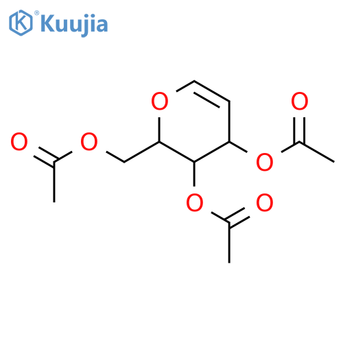 [(2R,3R,4R)-3,4-bis(acetyloxy)-3,4-dihydro-2H-pyran-2-yl]methyl acetate structure