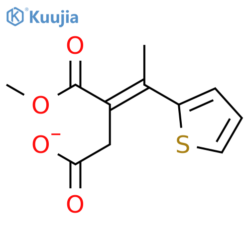 Butanedioic acid, [1-(2-thienyl)ethylidene]-, 1-methyl ester, (E)- structure
