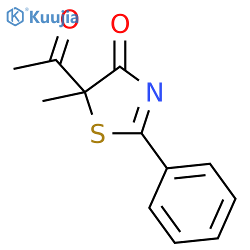 5-acetyl-5-methyl-2-phenyl-1,3-thiazol-4-one structure