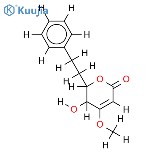 (5RS,6SR)-5,6--Dihydro-5-hydroxy-4-methoxy-6-(2-phenylethyl)-2H-pyran-2-one structure