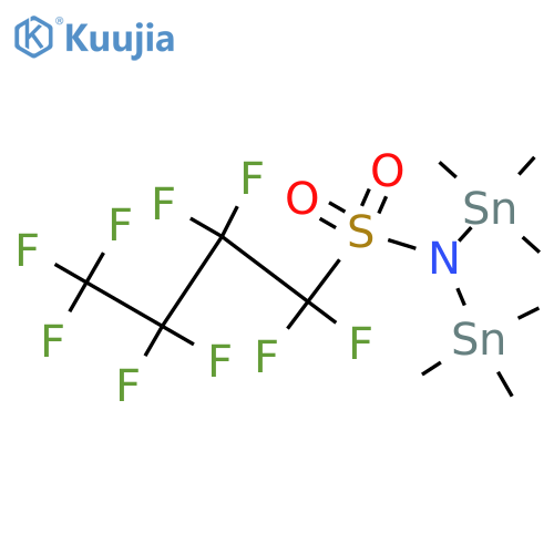 1,1,2,2,3,3,4,4,4-Nonafluoro-N,N-bis(trimethylstannyl)-1-butanesulfonamide structure