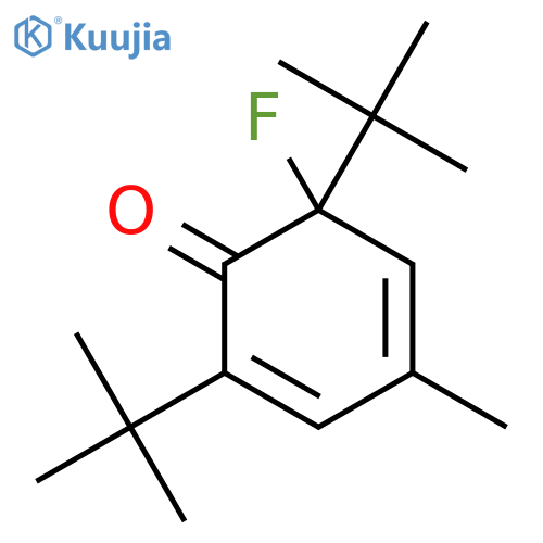 2,4-Cyclohexadien-1-one, 2,6-bis(1,1-dimethylethyl)-6-fluoro-4-methyl- structure