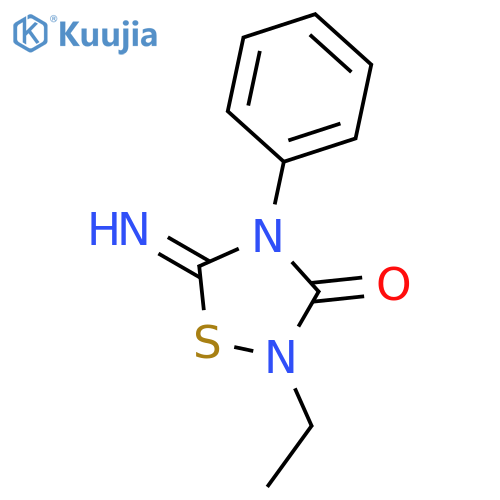 1,2,4-Thiadiazolidin-3-one, 2-ethyl-5-imino-4-phenyl- structure