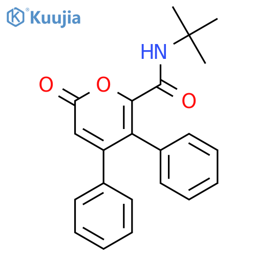 2H-PYRAN-6-CARBOXAMIDE, N-(1,1-DIMETHYLETHYL)-2-OXO-4,5-DIPHENYL- structure