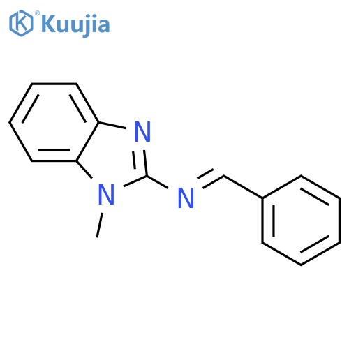 1H-BENZIMIDAZOL-2-AMINE, 1-METHYL-N-(PHENYLMETHYLENE)- structure