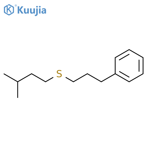 BENZENE, [3-[(3-METHYLBUTYL)THIO]PROPYL]- structure