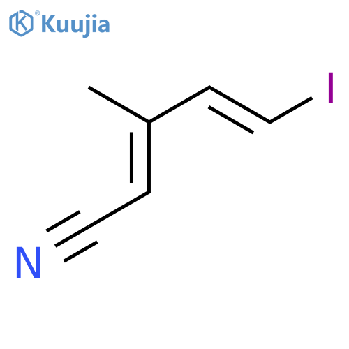 2,4-Pentadienenitrile, 5-iodo-3-methyl-, (2Z,4E)- structure