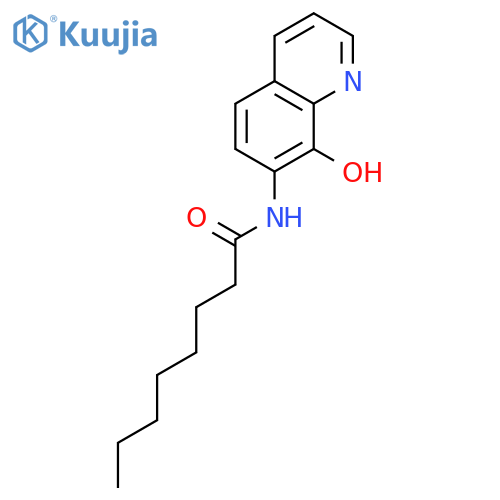 Octanamide, N-(8-hydroxy-7-quinolinyl)- structure