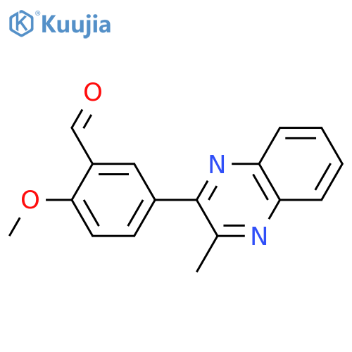 BENZALDEHYDE, 2-METHOXY-5-(3-METHYL-2-QUINOXALINYL)- structure