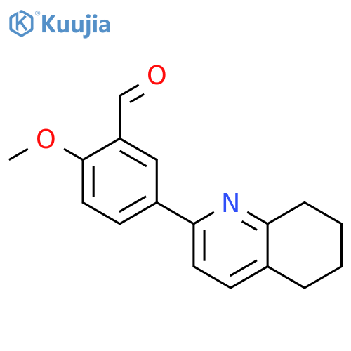 Benzaldehyde, 2-methoxy-5-(5,6,7,8-tetrahydro-2-quinolinyl)- structure