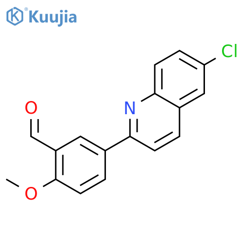 BENZALDEHYDE, 5-(6-CHLORO-2-QUINOLINYL)-2-METHOXY- structure