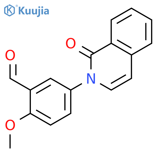 Benzaldehyde, 2-methoxy-5-(1-oxo-2(1H)-isoquinolinyl)- structure