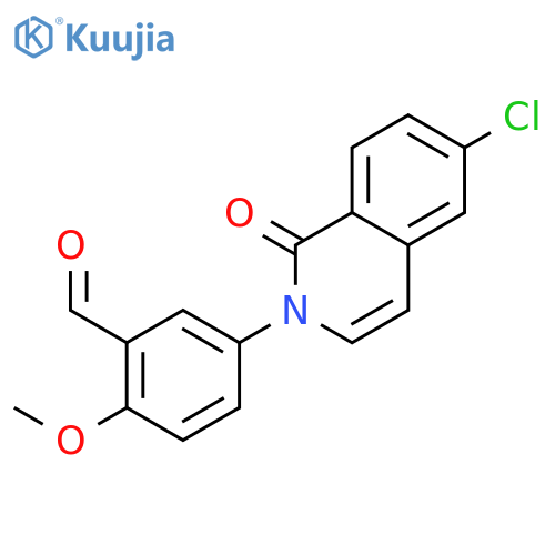 BENZALDEHYDE, 5-(6-CHLORO-1-OXO-2(1H)-ISOQUINOLINYL)-2-METHOXY- structure